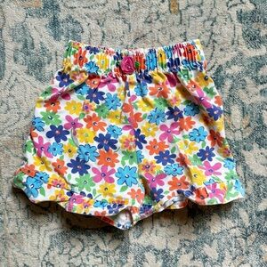 VINTAGE 90s Bloomers Shorts Floral Rainbow Rosette Girl’s Size 4T Cotton Summer